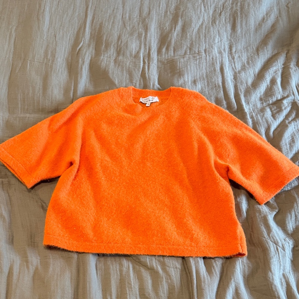 & Other Stories Vibrant Orange Crew Neck Sweater